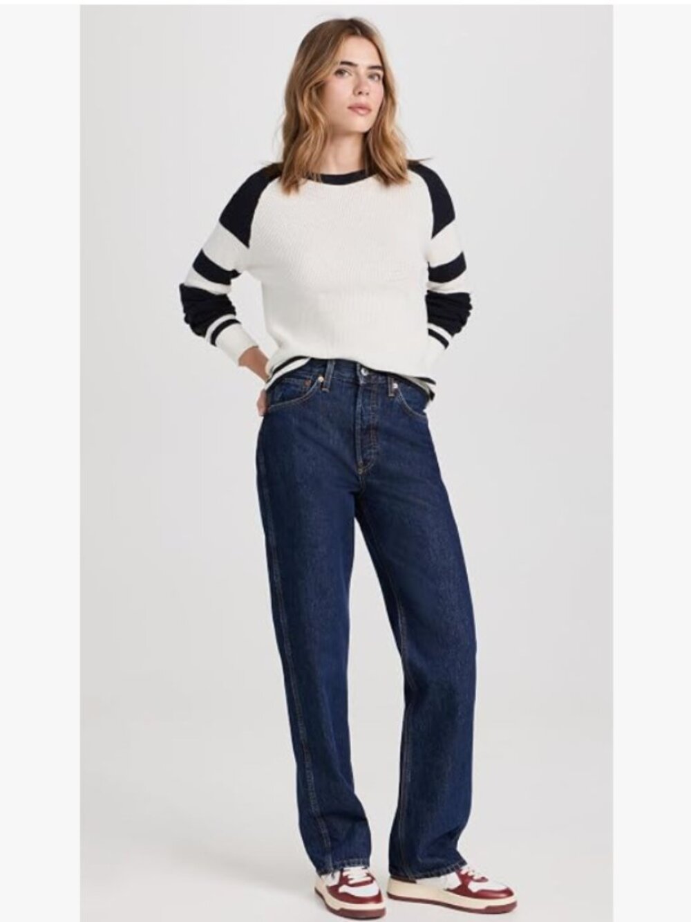 FAHERTY Women's Throwback Stripe Sweater (Large) - Picture 2 of 9